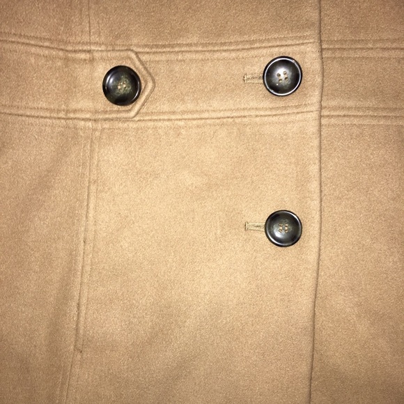 Tan Peacoat, JM Collection, Winter Lightweight Pea Coat, Classy, Caramel, Medium - Picture 6 of 12